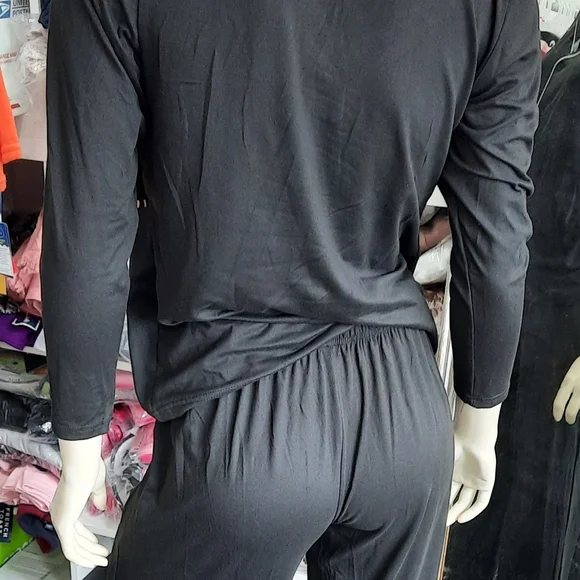 NEW Baby Phat Ladies Black Loungewear Pajama Top & Pants Set Sz Large - Picture 10 of 16